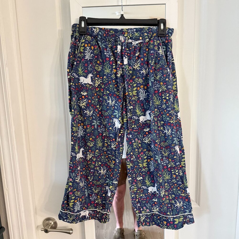 Printfresh Unicorn Botanical Pajama Pants XS Organic Cotton Lounge